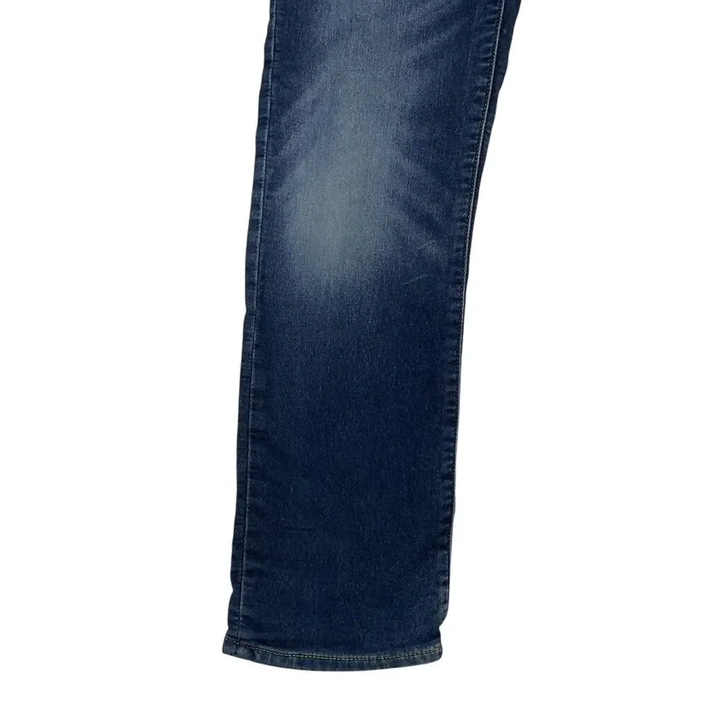 Gap Kids 1969 Girls 12 Denim Jeans Regular Straight Knit Lined Medium Wash‎